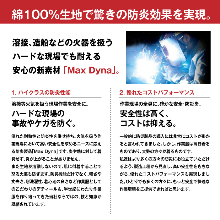 【作業着/作業服】MD1006 防炎溶接帽（ツバ無）【MaxDyna/防炎】詳細